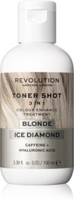 Revolution Haircare Toner Shot Blonde Ice Diamond mascarilla nutritiva con color 3 en 1 tono Ice Diamond 100 ml