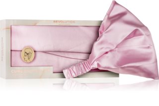 Revolution Haircare Curl Protector Satin Headband σατέν κορδέλα μαλλιών για σπαστά και σγουρά μαλλιά απόχρωση Pink 1 τμχ