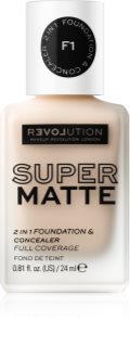 Revolution Relove Super Matte Foundation fond de teint matifiant longue tenue teinte F1 24 ml