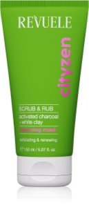 Revuele Cityzen Scrub & Rub tisztító bőrradír arcpakolás aktív szénnel 150 ml