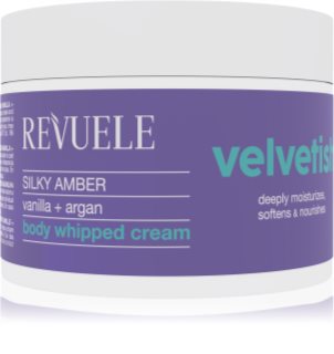 Revuele Velvetish Silky Amber Body Whipped Cream crème hydratante corps Vanilla + Argan 300 ml