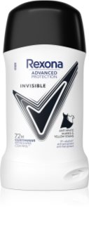 Rexona Advanced Protection Invisible Zīmuļveida antiperspirants dzeltenu un baltu traipu noņemšanai no apģērba 50 ml
