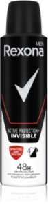 Rexona Active Protection+ Antiperspirant αντιιδρωτικό σε σπρέι για άντρες Invisible 150 ml