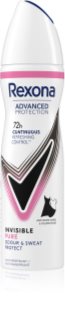 Rexona Advanced Protection Invisible Pure Izsmidzināms antiperspirants dzeltenu un baltu traipu noņemšanai no apģērba 150 ml