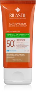 Rilastil Sun System Water Touch crema facial protectora con color para pieles grasas y mixtas SPF 50+ 50 ml