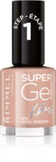 Rimmel Super Gel By Kate géles körömlakk UV/LED lámpa használata nélkül árnyalat 012 Soul Session 12 ml