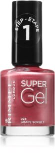 Rimmel Super Gel gelový lak na nehty bez užití UV/LED lampy odstín 023 Grape Sorbet 12 ml