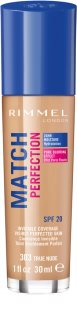 Rimmel Match Perfection fond de teint liquide SPF 20 teinte 303 True Nude 30 ml