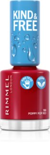 Rimmel Kind & Free лак за нокти цвят 156 Poppy Pop Red 8 мл.