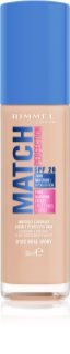 Rimmel Match Perfection Flüssiges Make-Up SPF 20 Farbton 010C Rose Ivory 30 ml