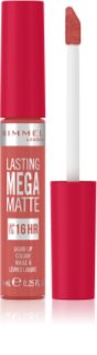 Rimmel Lasting Mega Matte matt folyékony állagú ajakrúzs 16 h árnyalat Coral Sass 7,4 ml