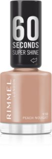 Rimmel 60 Seconds Super Shine lak na nechty odtieň 110 Peach Nougat 8 ml