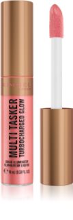 Rimmel Multi-Tasker Turbocharged Glow tekutý rozjasňovač odtieň 002 Rosy Rebel 10 ml