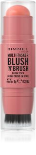 Rimmel Multi-Tasker Blush'N'brush Blush Stick für Unterwegs mit einem Pinsel
