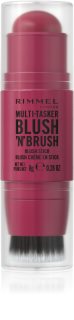 Rimmel Multi-Tasker Blush'N'brush lícenka v tyčinke so štetcom odtieň 200 Fushia Glam 8 g