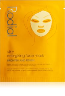 Rodial Vit C Energising Face Mask vitalisierende textile Maske zum Aufhellen der Haut mit Vitamin C
