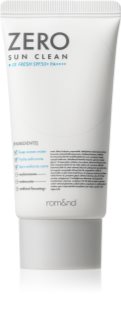 rom&nd Zero Sun Clean minerálny ochranný fluid na tvár SPF 50+ odtieň 01 Fresh 50 ml