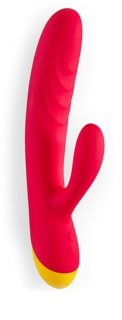 ROMP Jazz Rabbit klitorisstimulaattorilla varustettu vibraattori Red 21 cm