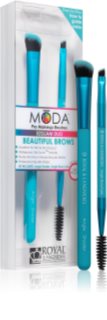 Royal and Langnickel MŌDA EZGLAM DUO Beautiful Brows zestaw pędzli do brwi