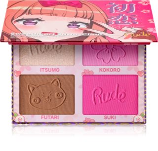 Rude Cosmetics Manga Face Palette multifunkční paleta na obličej odstín Sweetheart Sawa-Chan 11.2 g