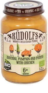 Rudolf’s BIO cuketa, dýně, brambory s kuřecím masem dětský příkrm 190 g