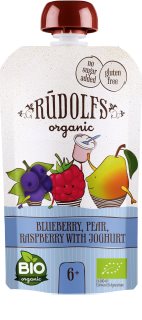 Rudolf’s BIO borůvka, hruška, malina s jogurtem dětský příkrm 110 g