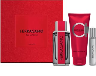 Ferragamo Red Leather dárková sada pro muže