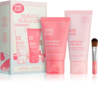 Sand & Sky Australian Pink Clay Clear & Clean Duo zestaw do pielęgnacji skóry