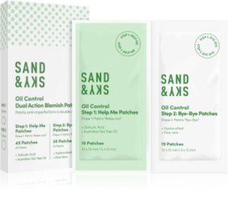Sand & Sky Oil Control Dual Action Blemish Patches topical acne treatment 75 pc