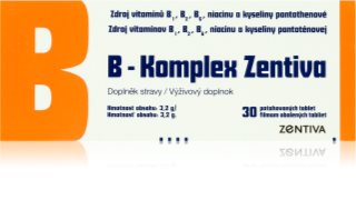 Zentiva B-Komplex tablety na normálnu činnosť nervovej sústavy a pre krásnu pleť 30 tbl