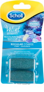 Scholl Velvet Smooth Regular Coarse rouleau de remplacement pour râpe électrique pieds 2 pcs