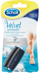 Scholl Velvet Smooth Replacement Heads For Electronic Foot File 2 pc