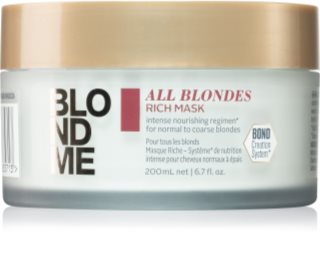 Schwarzkopf Professional Blondme All Blondes Rich maschera nutriente per capelli grossi