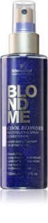 Schwarzkopf Professional Blondme Cool Blondes bezoplachový kondicionér v spreji neutralizujúci žlté tóny 150 ml
