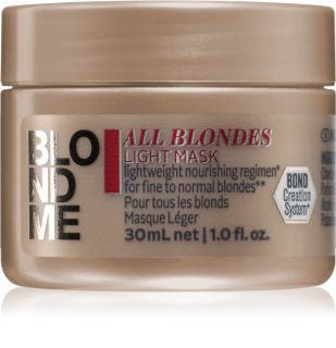 Schwarzkopf Professional Blondme All Blondes Light mascarilla nutritiva para cabello fino y normal