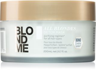 Schwarzkopf Professional Blondme All Blondes Detox mascarilla limpiadora desintoxicante para cabello rubio y con mechas 200 ml