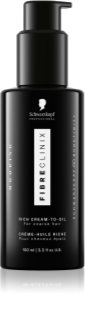 Schwarzkopf Professional Fibre Clinix Rich Cream-to-Oil vyživujúci olej pre nepoddajné vlasy 100 ml
