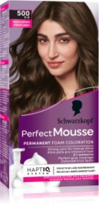 Schwarzkopf Perfect Mousse coloration cheveux permanente teinte 500 Medium brown 1 pcs