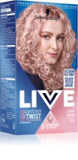 Schwarzkopf LIVE Lightener & Twist permanentná farba na vlasy na zosvetlenie vlasov odtieň 101 Cool Rose 1 ks