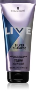 Schwarzkopf LIVE Silver sampon pentru curatare neutralizeaza tonurile de galben 200 ml