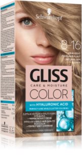 Schwarzkopf Gliss Color permanentná farba na vlasy odtieň 8-16 Natural Ash Blonde 1 ks
