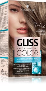 Schwarzkopf Gliss Color Püsijuuksevärv varjund 7-42 Nude Beige Blonde 1 tk