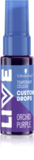 Schwarzkopf LIVE Drops sombra de color lavable para el cabello tono Orchid Purple 30 ml