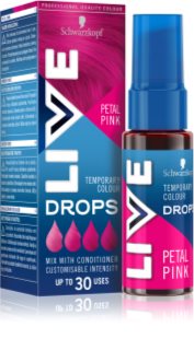 Schwarzkopf LIVE Drops zmývateľný farebný tieň odtieň Petal Pink 30 ml