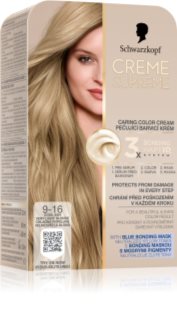 Schwarzkopf Creme Supreme permanentná farba na vlasy odtieň 9-16 Chladná popolavá veľmi svetlá blond 60 ml
