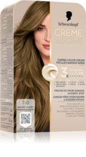 Schwarzkopf Creme Supreme permanentná farba na vlasy odtieň 7-0 Prirodzená blond 60 ml