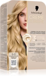 Schwarzkopf Creme Supreme Püsijuuksevärv varjund 9-0 Natural Very Light Blonde 60 ml