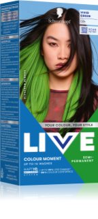 Schwarzkopf LIVE Ultra Brights or Pastel tonējošās matu krāsas (tonis) 024 Vivid Green 1 gab.