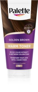Schwarzkopf Palette Warm Toner Matu maska silti brūno toņu matu krāsas uzturēšanai (tonis) Golden Brown 150 ml