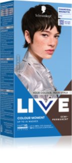 Schwarzkopf LIVE Colour Moment tinta semipermanente per capelli colore 010 Charcoal Brunette 50 ml